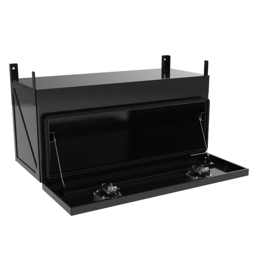 1000 x 450 x 450mm Black Flat Aluminium Under Tray Body Tool box Truck Storage Toolbox