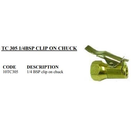 Clip On Chuck 1/4"Bsp For Air Inflator