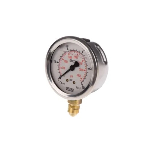WIKA G 1/4 Analogue Pressure Gauge 250bar Bottom Entry 63mm Outside Diameter