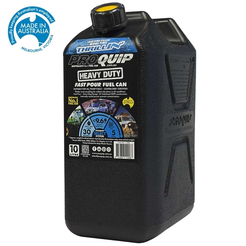 Black 10Lt Fast Flow Fuel Can - 11008