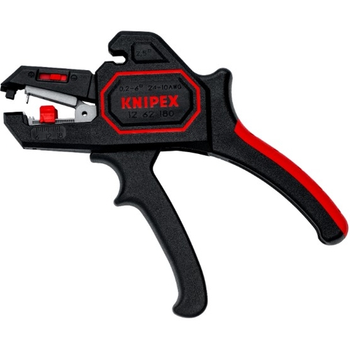 Knipex 12 62 180 Series Automatic stripper, 0.2 mm² Min, 6 mm² Max, 180 mm Overall