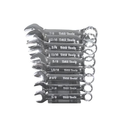 No.13009S - 9Pc. SAE Stubby Combination Wrench Set