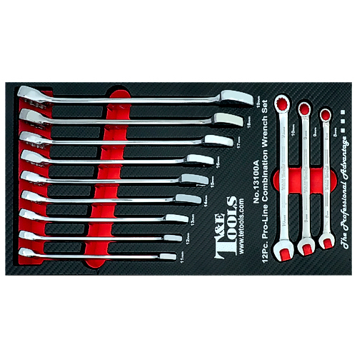 No.13100A - 12Pc. Metric Combination Wrench Set
