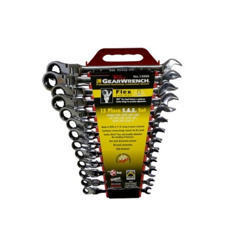 No.13996 - 13Pc. SAE Flex-Head Gearwrench Set 5/16" - 1"