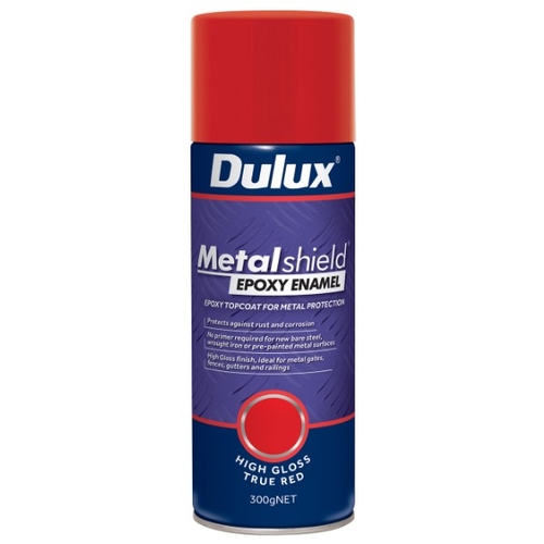 300g Metalshield Epoxy Enamel Gloss Spray Paint True Red Dulux