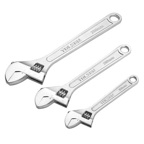 TOLSEN ADJUSTABLE WRENCH SET 3pcs 6in, 8in, 10in