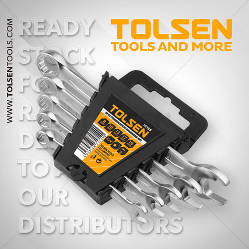 TOLSEN Combination Spanner Set 5pcs Metric
