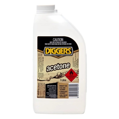 Diggers 1L Acetone Cleaning Solvent