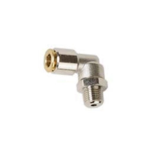 Lubrication Push In 6mm X 1/8BSP Elbow Connector - Swivel