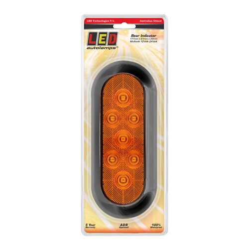 Rear Led Indicator Lamp 12/24V With Rubber Grommet And Plug