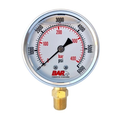 Pressure Gauges 6000psi Bottom Mount 1/4bspt - 1651614583BE