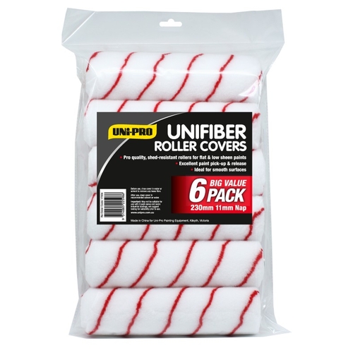 Uni Pro Unifiber Roller Covers 230mm- 6 Pack - 17004