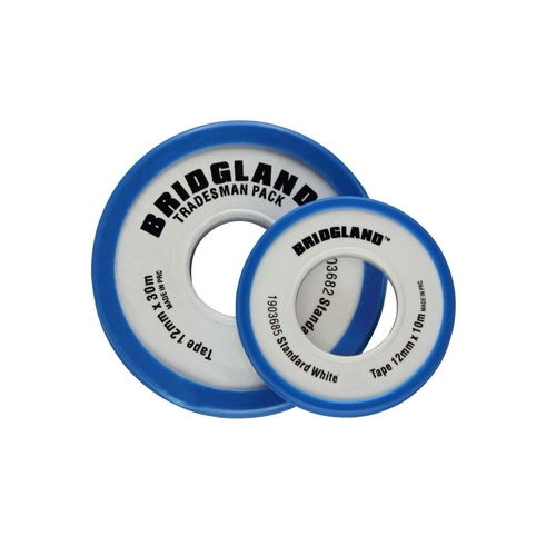 Bridgland White Ptfe Tape 12mm X 10mtr 1pc