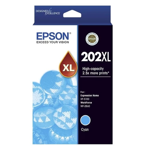 Cyan Compatible Ink Cartridge Epson 202XL