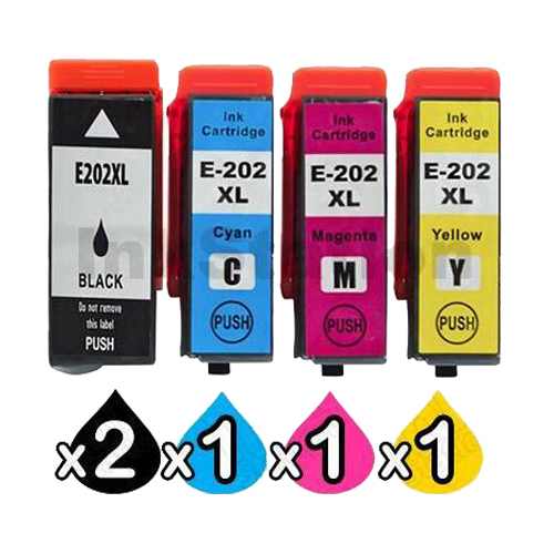5 Pack Compatible Epson 202XL