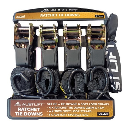 Ratchet Tie Down Heavy Duty Set of 4
