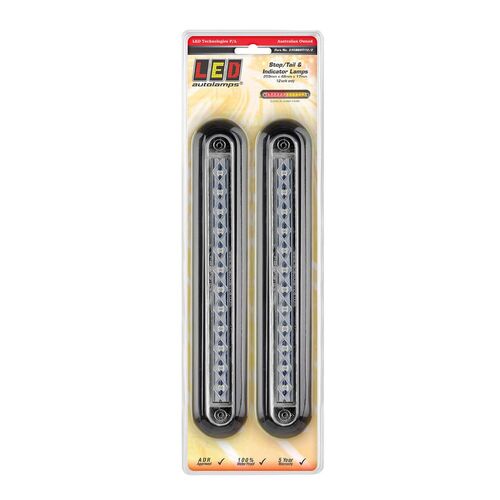 Led Stop/Tail/Indicator Lamp 12V Black Housing 40Cm Lead Twin Pack