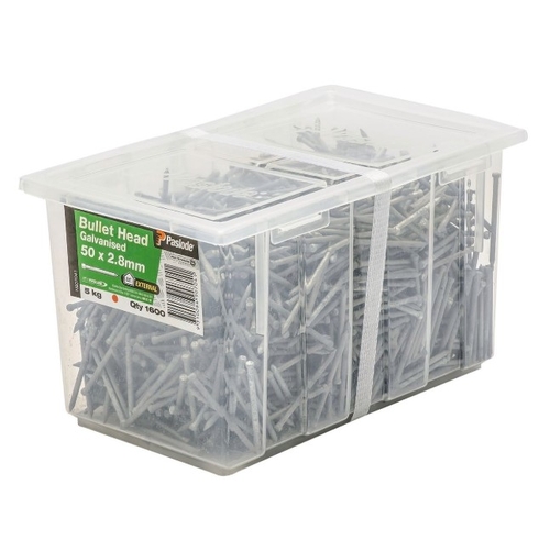 Paslode 50 x 2.8mm 5kg Galvanised Bullet Head Nails - 1600 Pack