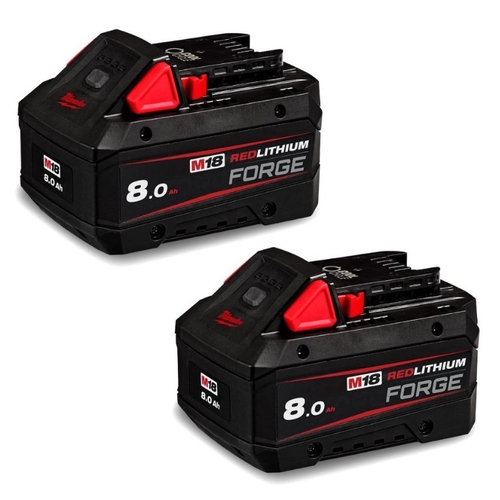 Milwaukee M18FB82 2-Pack 18V 8.0Ah REDLITHIUM Cordless FORGE Batteries - 239373