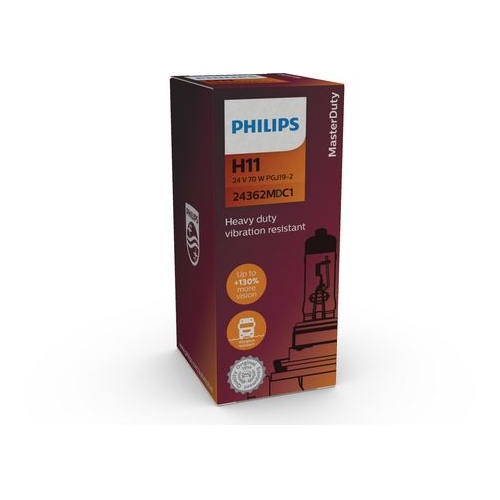 Phillips Masterduty 24V H11 70W Halogen Globe - 24362MD