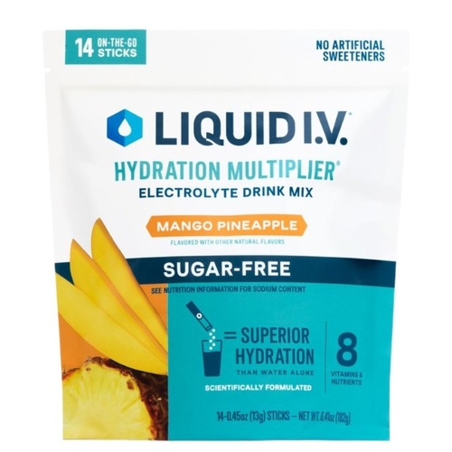 Liquid I.V. Hydration Sugar Free Mango Pineapple 24 Sachets - 2742619