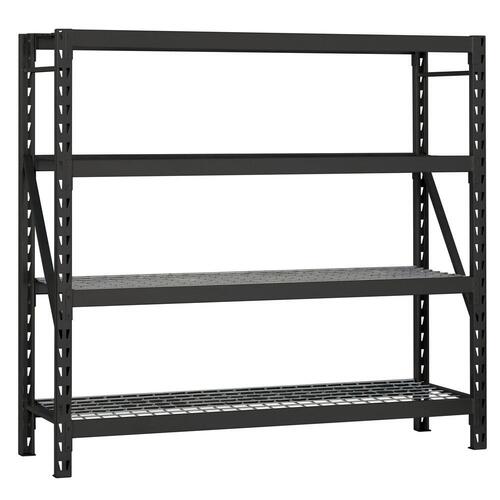 Industrial Steel Shelving With Wire Decking 4 Tires