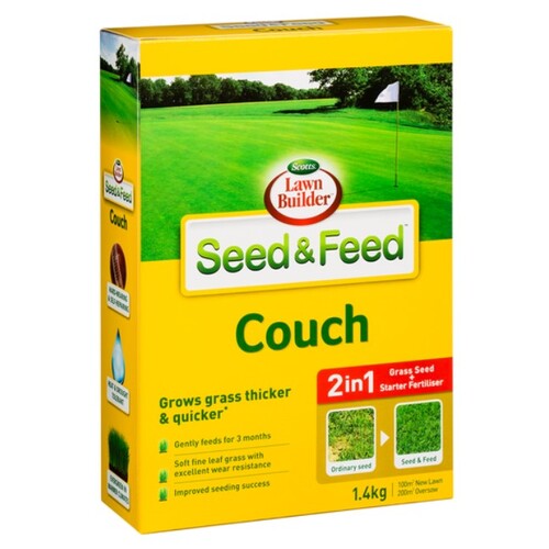 Scotts Lawn Builder 1.4kg Seed & Feed Couch Lawn Seed
