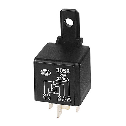 Mini Relay 24V Change Over 22/10A - Diode Protected