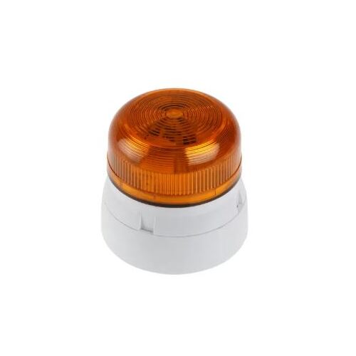 Klaxon Flashguard QBS Amber LED Steady Beacon, 230 V ac, Surface Mount