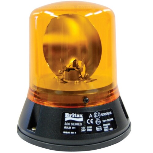 Amber Rotating Beacon 12/24V 3 Bolt Mount 165Mm X 153Mm