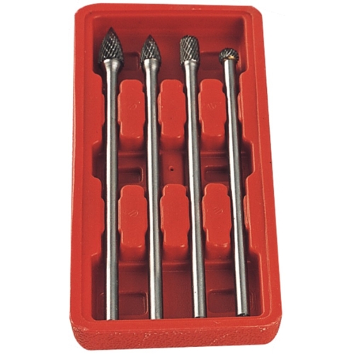 4 Pc Long Reach Carbide Burr Set