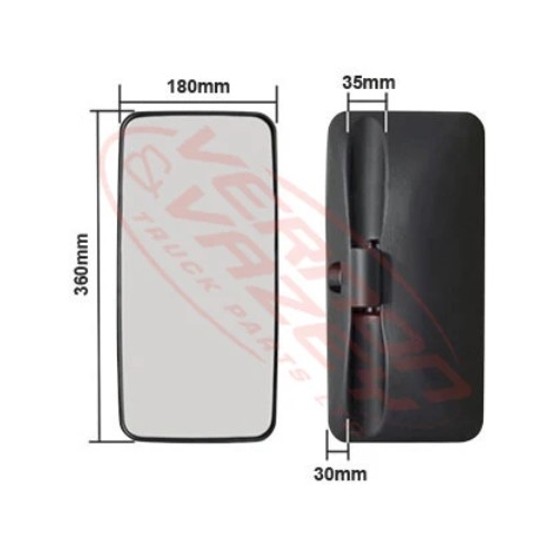 3798116-06 - Mirror Head - L=R - Heated Oe Type - Mitsubishi Canter Fe7/Fe8 2005- - 3798116-06