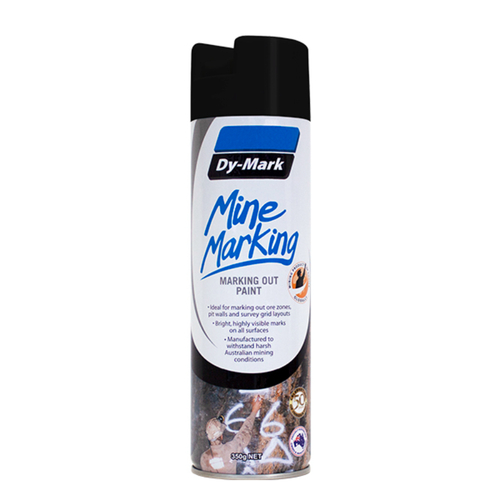 DY-MARK - Vertical Marking Out Paint - Mine Marking - Aerosol Can - Black - 350g - 38033501