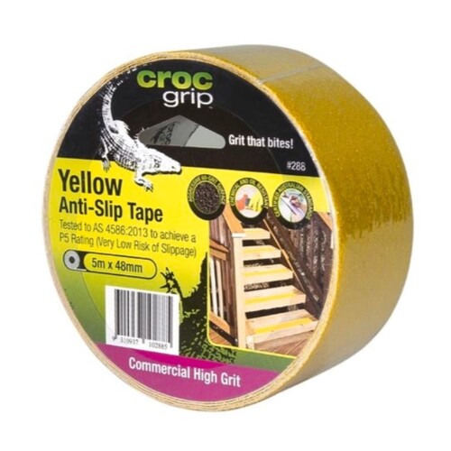 Croc Grip 5m x 48mm Yellow Anti-Slip Tape