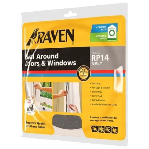 Raven 5000mm Grey RP14 Self Adhesive Weather Strip