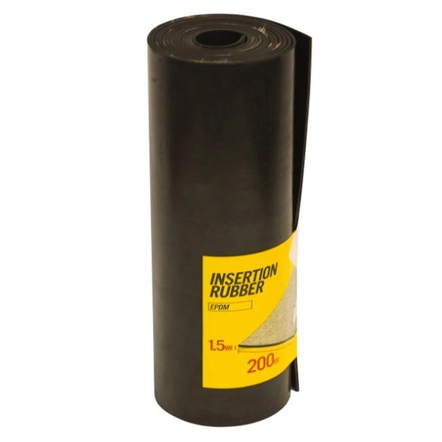 Moroday 200 x 1.5mm x 2m Black Insertion Rubber Roll - 4000082