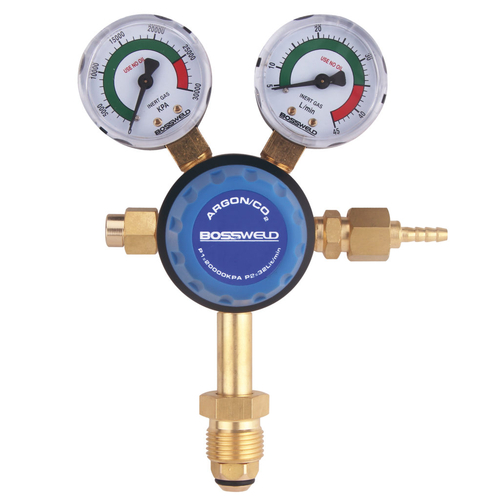 Bossweld Argon Twin Gauge Regulator Side Entry