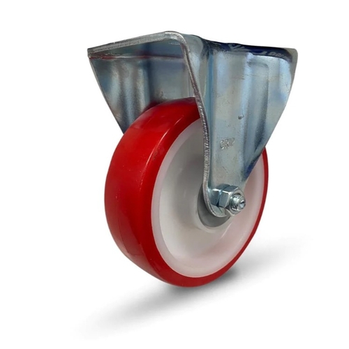 Grip 100Mm 150Kg Polyurethane Wheel Castor Fixed Plate