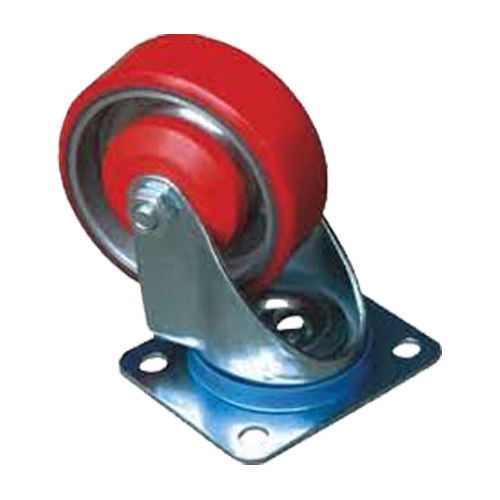 Grip 100Mm 200Kg Polyurethane On Aluminium Wheel Castor Swivel Plate