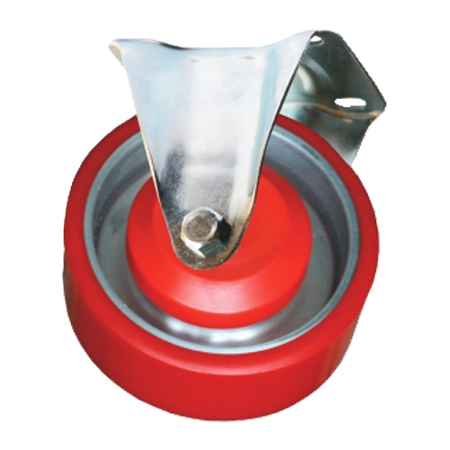 Grip 125Mm 250Kg Polyurethane On Aluminium Wheel Castor Fixed Plate