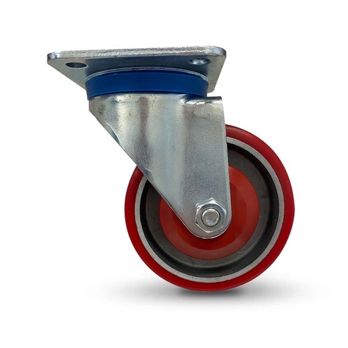 Grip 125Mm 250Kg Polyurethane On Aluminium Wheel Castor Swivel Plate