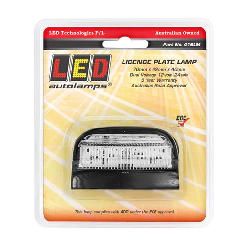 Led Licence Plate Lamp 12/24V 4 Smd Led'S Water & Dust Proof