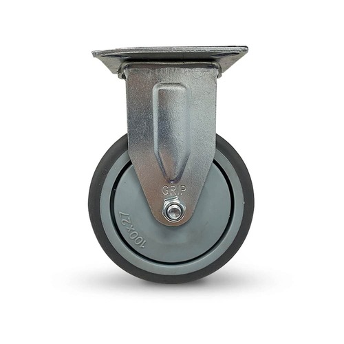Grip 50Mm 40Kg Grey Tpr On Polypropylene Wheel Castor Fixed Plate