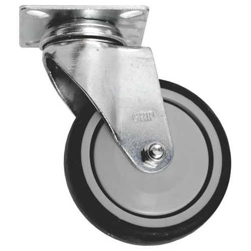Grip 75Mm 70Kg Grey Tpr On Polypropylene Wheel Castor Swivel Plate