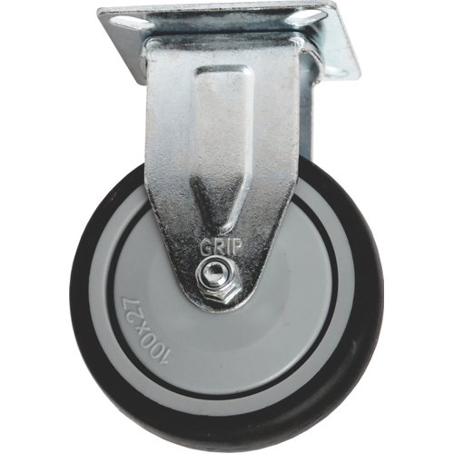Grip 125Mm 130Kg Grey Tpr On Polypropylene Wheel Castor Fixed Plate
