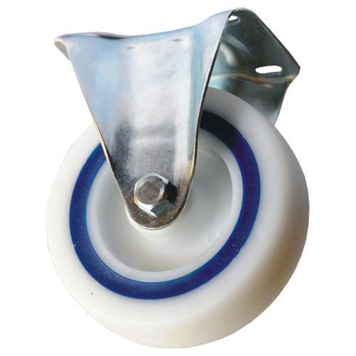 Grip 100Mm 100Kg White Polypropylene Sandwich Wheel Castor Fixed Plate