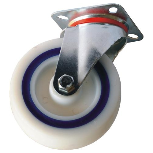 Grip 100Mm 100Kg White Polypropylene Sandwich Wheel Castor Swivel Plate