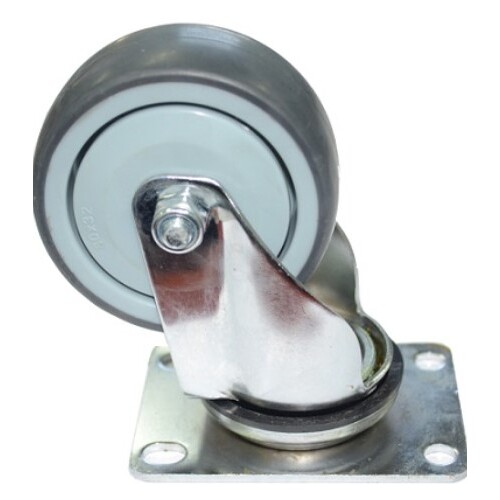 125Mm Tpr Castor With Polypropylene Core Chrome Plated - Swivel