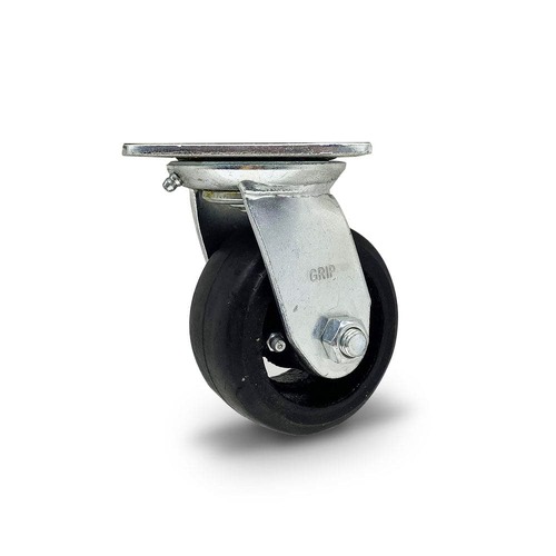Grip 100Mm 150Kg Rubber On Cast Iron Wheel Castor Swivel Plate