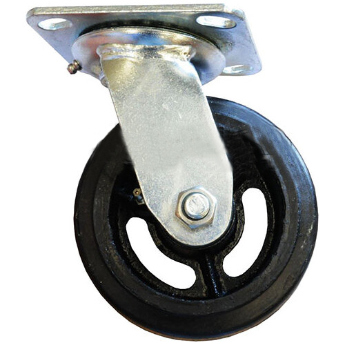 Grip 150Mm 250Kg Rubber On Cast Iron Wheel Castor Swivel Plate